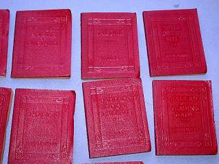   Vintage 29 Pc Miniature Little Luxart Library Red Books Lot  