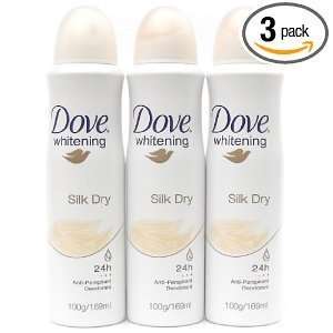 Dove Whitening Antiperspirant Deodorant Spray Silk Dry (169ml) Pack of 