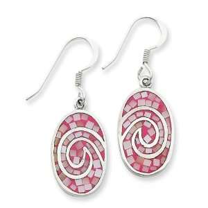  Pink Shell Earrings in Sterling Silver Jewelry