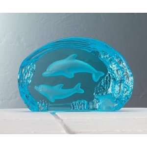  Dolphin Glass Paperweight