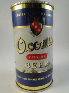 Vintage Oconto WI Brewing Co Premium Beer Can Advertising Flat Top Old 