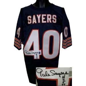 Gale Sayers signed Chicago Bears Navy Prostyle Jersey HOF 77  Sayers 