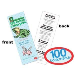  Funny Idioms Spanish Bookmarks Set of 100