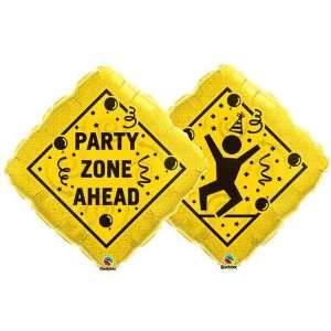  34 Party Zone Ahead Helium Shape Toys & Games