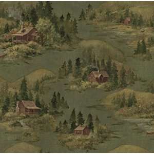  Cabin in the Woods Sage Wallpaper in 4Walls Kitchen 