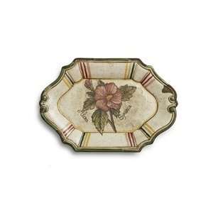  Arte Italica Antico Botanico Hibiscus Rectangular Plate 