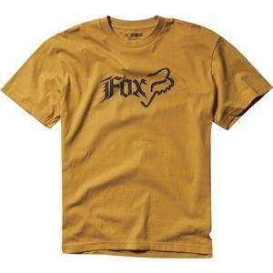  Fox Racing Side Head T Shirt   Large/Mustard Automotive