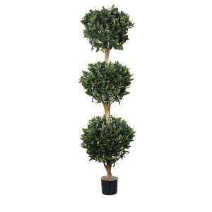   4270617 Sweet Triple Bay Ball Silk Topiary Tree 6 Inch