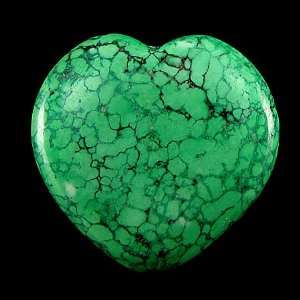  40mm green turquoise heart pendant bead S3