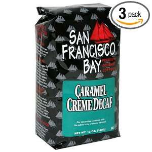 San Francisco Bay Premium Gourmet Coffee, Decaf Caramel Cream,12 Ounce 