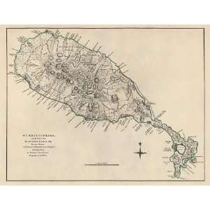  Antique Map of St. Christopher Island (1768) by Thomas 