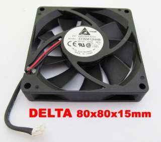 1x Delta 12V 0.4A DC Fan 80mm x80mmx15mm 8015 2pin wire  