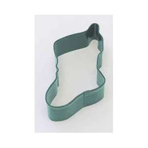  Stocking Cookie Cutter 4.5 Green Poly