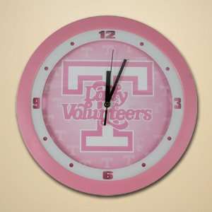  NCAA Tennessee Lady Vols Pink Dimension Wall Clock