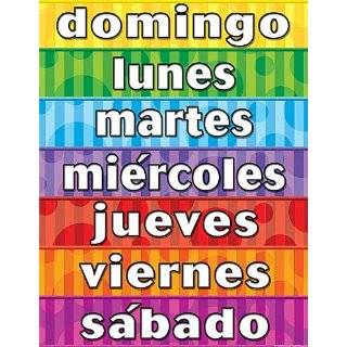 Teacher Created Resources Days of the Week (Spanish) Chart, Multi