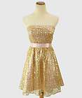 HAILEY LOGAN Gold $150 Evening Homecoming Party Cocktail NWT   Size 5 