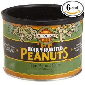 The Peanut Shop of Williamsburg All Natural Honey Roasted Peanuts, 12 