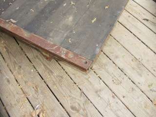 Antique Fairbanks Industrial Factory Cart Coffee Table  