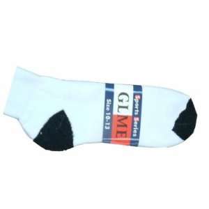  Quarter Socks White w/Black Heel and Toe  L Case Pack 120 