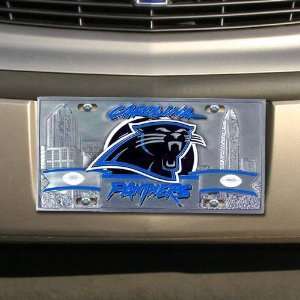  Carolina Panther Heavy Duty Color Pewter License Plate 
