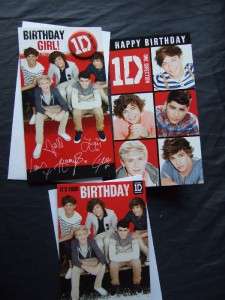 OFFICIAL ~ ONE DIRECTION 1D ~ RELATION, AGE and OPEN Birthday Card FAB 