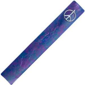 Art Glass Incense Holder Peace Blue Iridescent (each)  