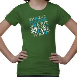 Tulane Green Wave Youth Crossword T Shirt   Green  Sports 