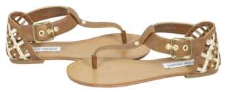Steve Madden Sutttle Cognac Gladiator Sandals Shoes 7.5 New  