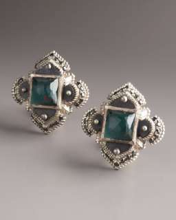 Bloodstone Pointed Iris Cuff Links