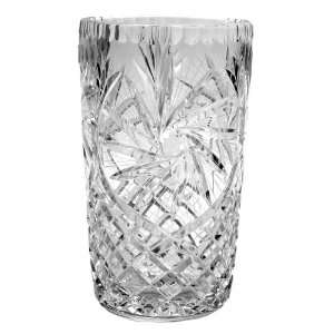  Crystal Vase   Pinwheel   8.75 Inches