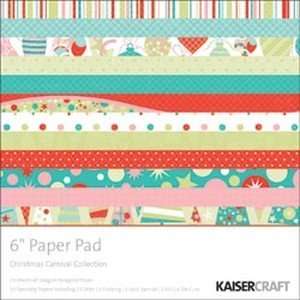  Kaisercraft Christmas Carnival Paper Pad, 6 Inch by 6 Inch 