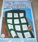 Stamped Embroidery 9 Nursery Quilt Blocks FRIENDS cross stitch and 