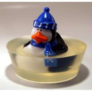  Holiday Blue Hat Penguin Glycerin Soap Beauty