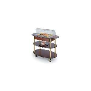   Oval Dome Display Seafood Cart w/ 3 Open Shelves