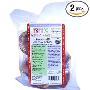 Paw Naturaw Dried Beef Marrow Bones, 2 Inch, 6 Count Bags (Pack of 2 