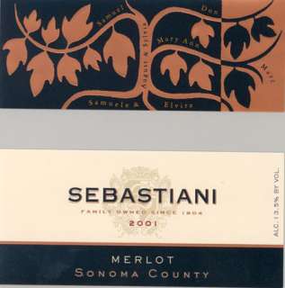 Sebastiani Merlot 2001 