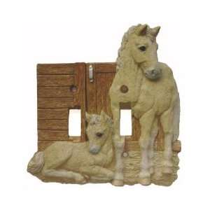  Palomino Horse Double Switch Plate Cover