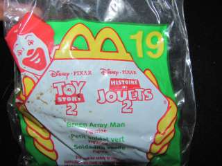 NEW IN PACKAGE MCDONALDS 1999 DISNEY PIXAR TOY STORY 2 GREEN ARMY MAN 