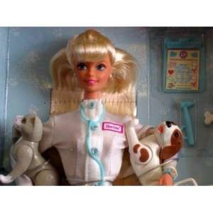 Barbie Pet Doctor Doll w Cat & Dog & Accessories (1996)  