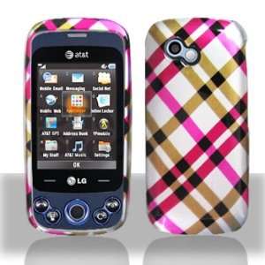   Cell Phone Hot Pink Plaid Protective Case Faceplate Cover Cell Phones