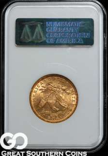 1892 NGC $10 GOLD Liberty Eagle NGC MS 60  