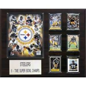   Steelers 6 Time Super Bowl Champs 16x20 Plaque