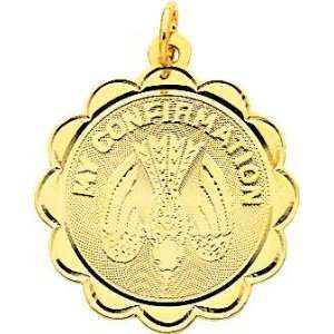  14K Gold My Confirmation Medal Charm Jewelry
