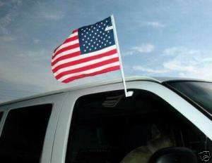 Lot of 2) USA Car Window American Flags  