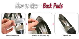 Silicon Gel Cushion Heels Front Back Pads Insole   1Set  