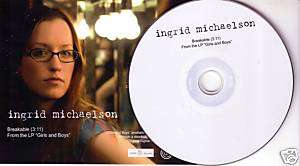 INGRID MICHAELSON Breakable RARE PROMO DJ CD Single 07  