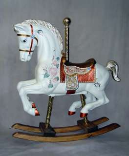 Gold Carousel Horse Rocker, Rocking Horse   