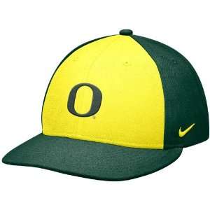  Nike Oregon Ducks Yellow Green Baseball Authentic 643 