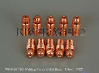 10pcs 13N28 2.4mm 3/32 Collet Body WP 9 20 TIG welding  