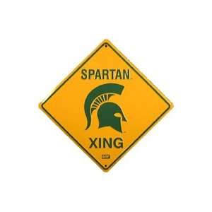  Michigan State Spartans Metal Crossing Sign Kitchen 